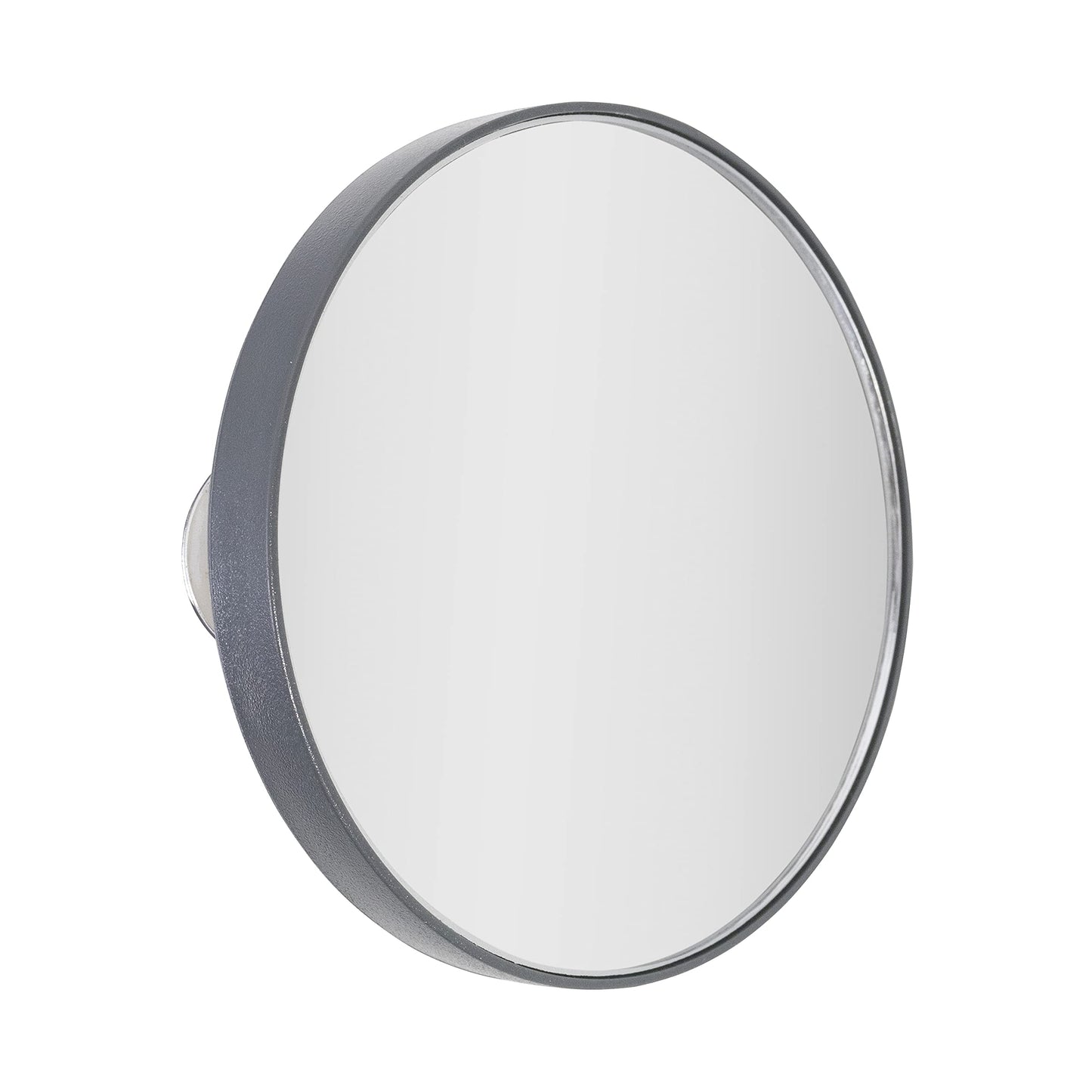 Zadro Compact Spot Mirror, Powerful 10X/15X or 20X Magnifications Travel Mirrors with Suction Cups, Mini Purse-Size Mirror-for-Makeup, Tweezing, and Grooming (10X Magnification, Gray)