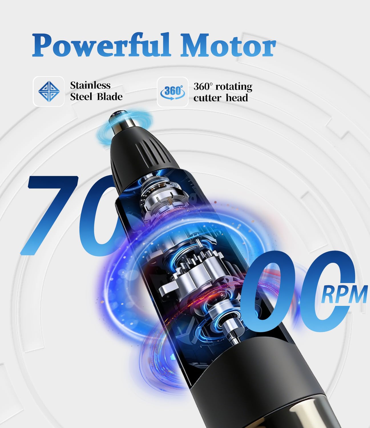 FREIOWEEI 2026 NEW Nose Hair Trimmer for Men, USB-C Rechargeable Ear and Nose Trimmer with LED Display, 2-in-1 Facial Detail Trimmer Attachment, Waterproof Dual-Edge Blades, Travel Lock, Black