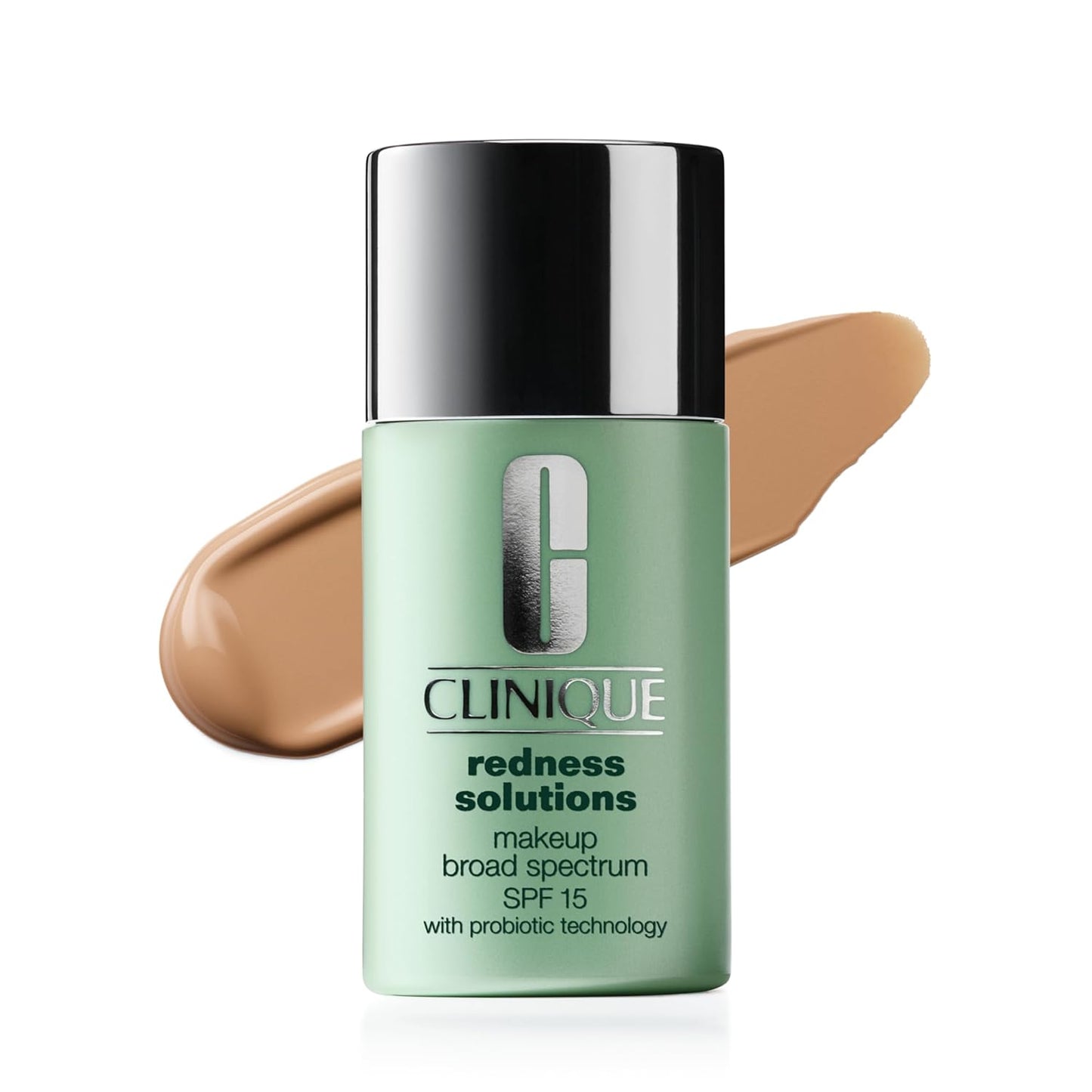 Clinique Redness Solutions Liquid Foundation - SPF 15, Probiotic Formula for Redness-Prone Skin | Medium Coverage, Natural Finish