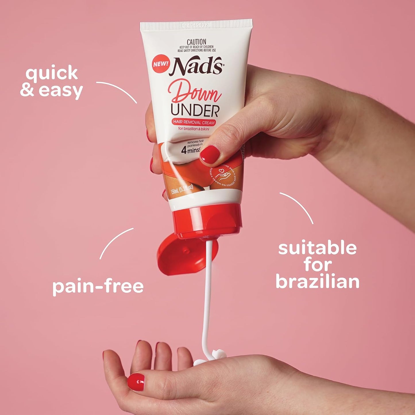Intimate Hair Removal Cream for Women - Nad's Down Under | 150 ml