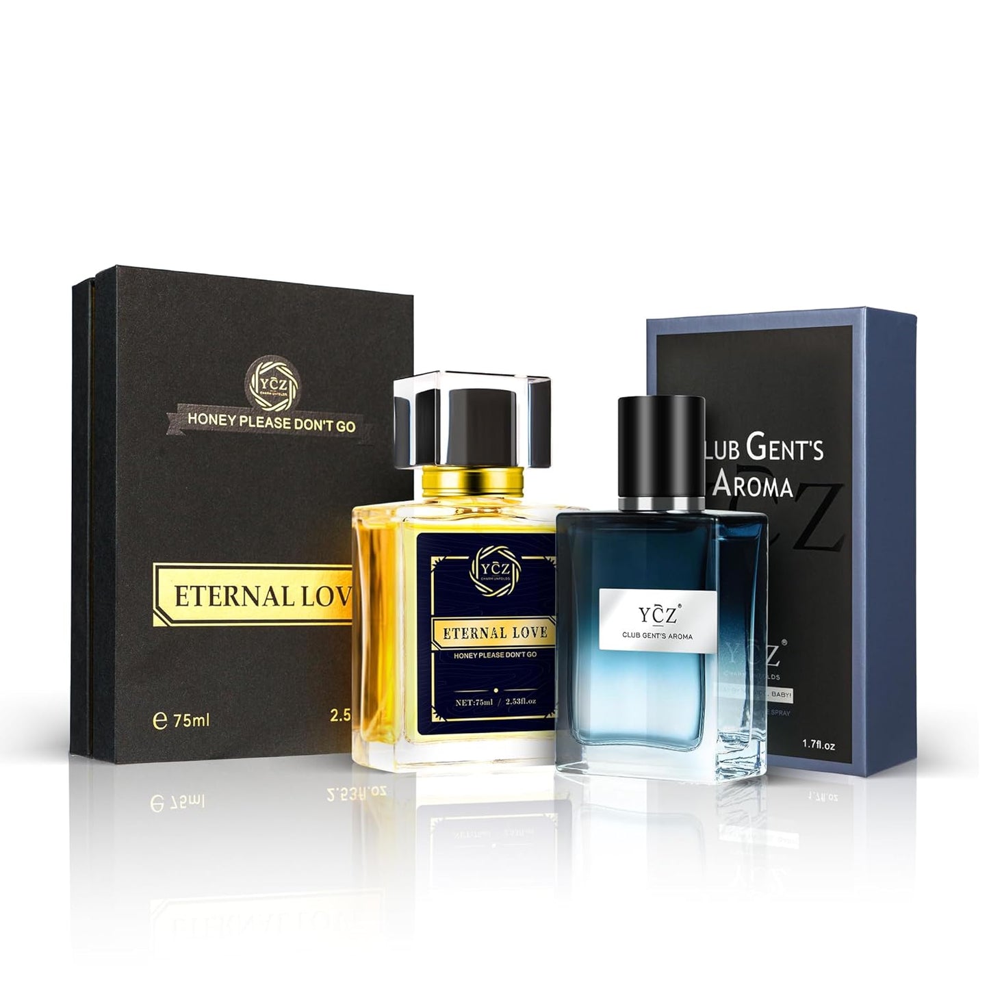 Ycz Cologne for Men - 3-Piece Gift Set with Ocean, Sky & Club Fragrances | 50ml Each, Woody Fresh Citrus Scent