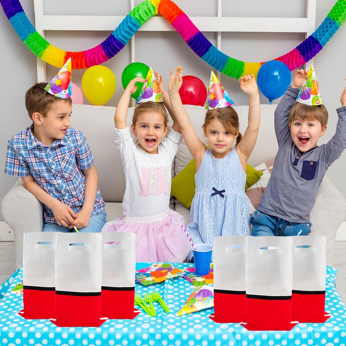 Cartoon Animation Party Gift Bags - 30Pcs Birthday Candy Bags for Kids | Fun & Colorful Designs