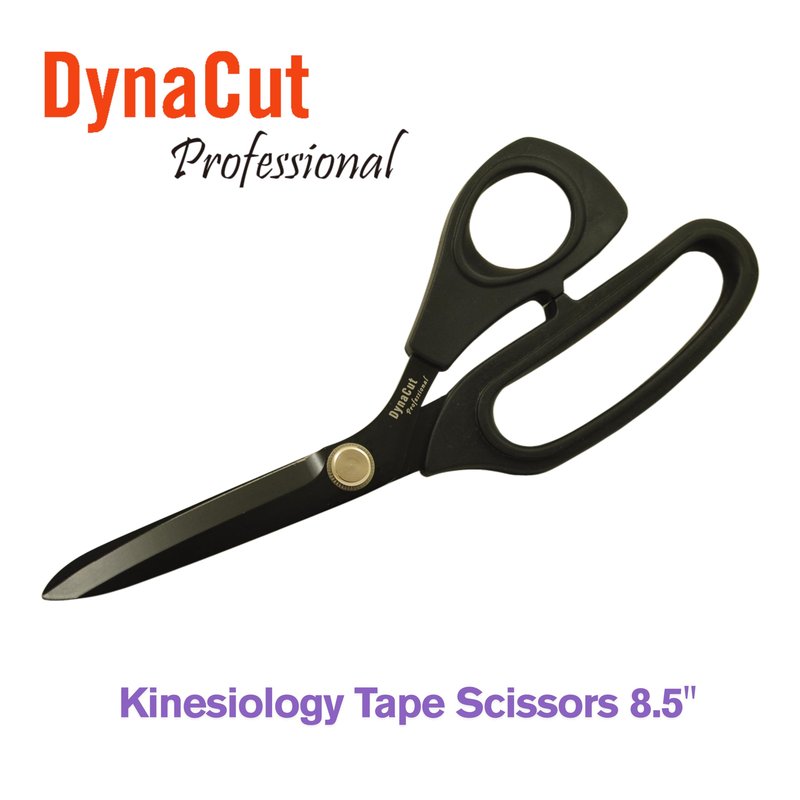 DynaCut Kinesiology Tape Scissors Non-Stick Fluorine Coated Stainless Steel Blades, Ergonomic TPR Soft Grip – Precision Gum-Free Cutting for Sports Taping, Athletic, Medical Tape, and First Aid Use