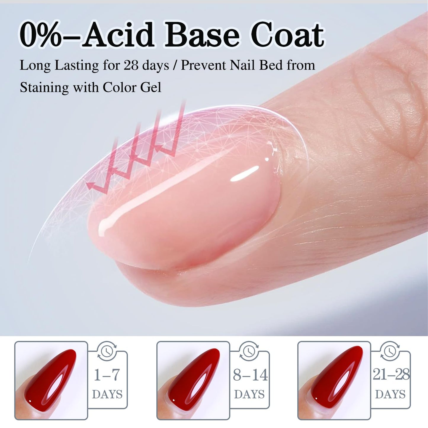 15ML No Wipe Gel Top Coat & Base Coat Set - Clear Glossy Finish | 2 Pcs