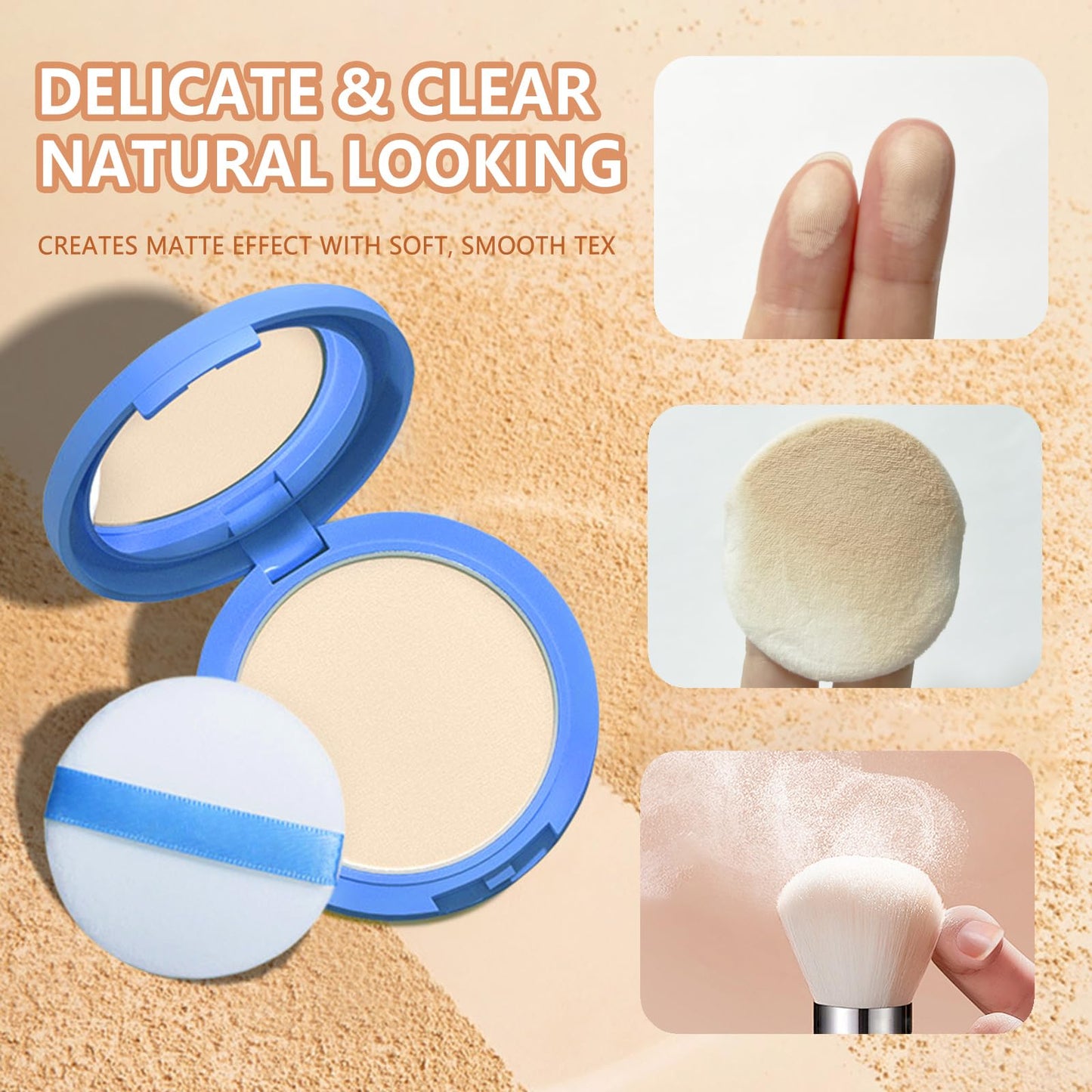 NAISSIYA Oil Control Face Pressed Powder,Matte Smooth Flawless Setting Powder Makeup,Waterproof Long Lasting Finishing Powder,Cruelty Free Lightweight Face Cosmetics,0.35Oz (#1-CLASSIC IVORY)