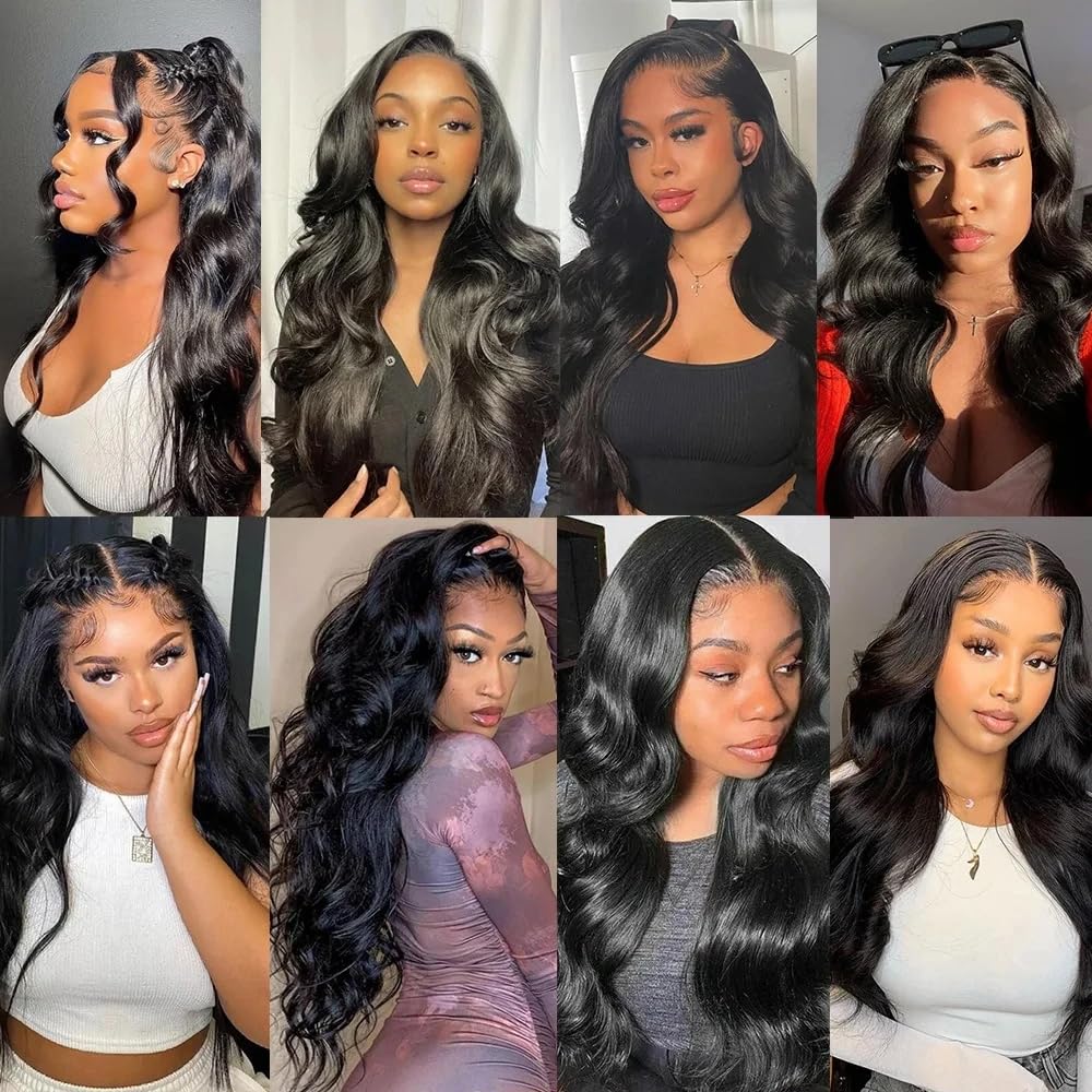 Body Wave Bundles Human Hair Natural Black Color Body Wave Bundle 26 26 26 Inch Grade 8A Brazilian Virgin Remy Hair 3 Bundles Double Weft Hair Weave 310g