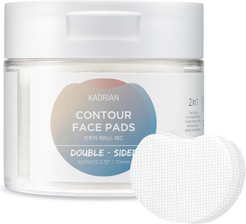 Exfoliating Cotton Rounds - Double-Sided Korean Toner Pads | Lint-Free Makeup Remover for Skin Care