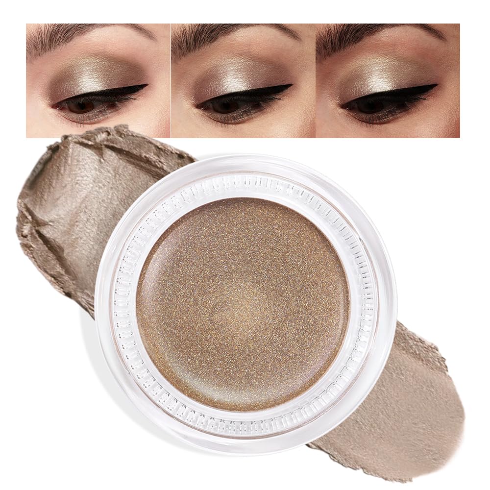 Antique Rose Shimmer Eyeshadow Palette - Cream Glitter Holographic Makeup for Mature Women | Talc-Free, Paraben-Free, Cruelty-Free