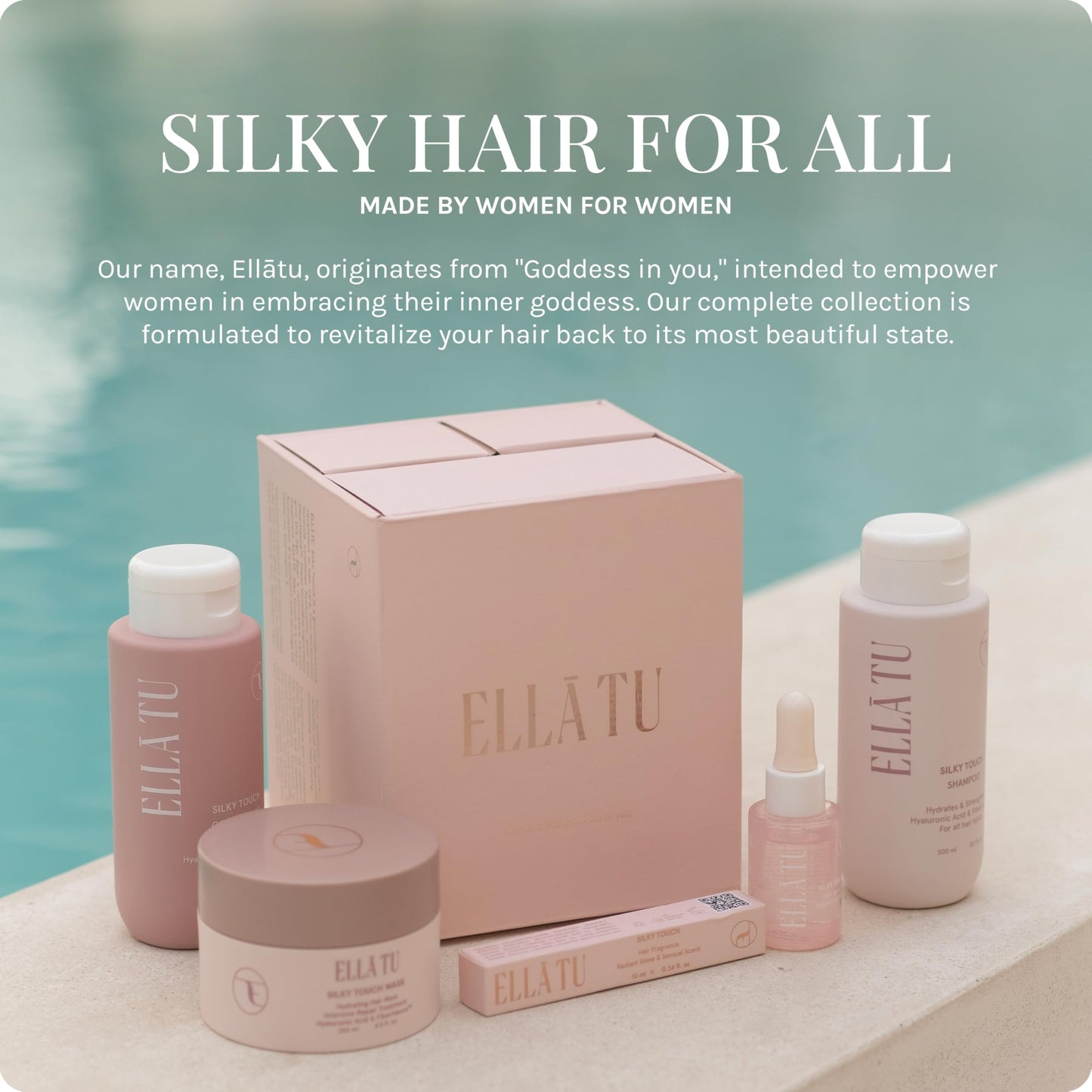 Ellatu Styling Hair Fragrance - with Bergamot, Amber & Patchouli – Adds Shine & Softness - Dry, Damaged, Color-Treated Hair - Nourishing Hair Fragrance with Hyaluronic Acid (.34 fl oz)