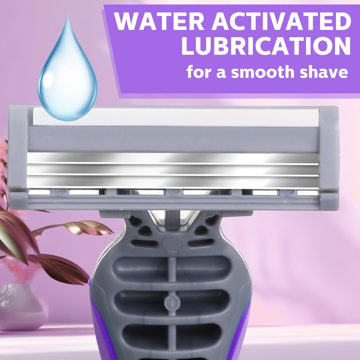 Leriton 12 Pcs Disposable Razors for Men Bulk 3 Blade Sensitive Skin Shaving Razor Long Blade for Hotel Spa Travel