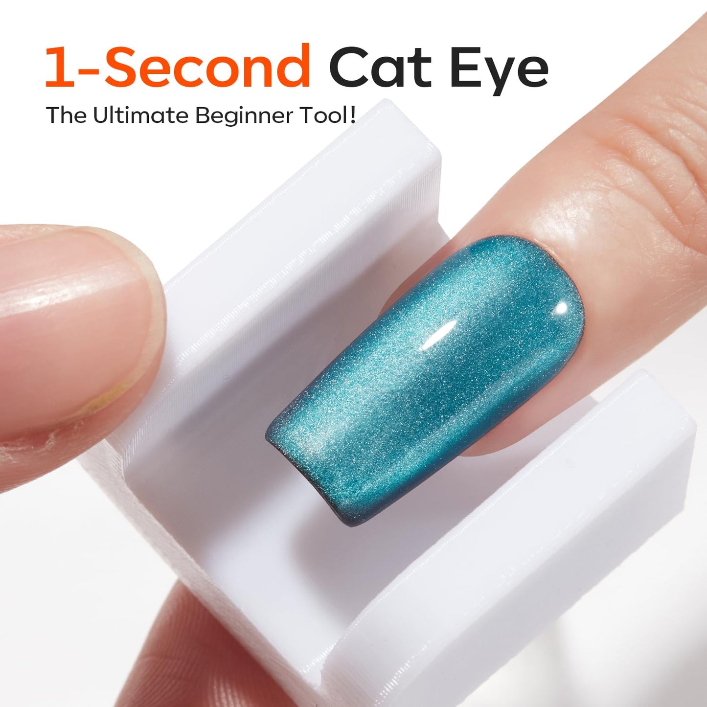 Cat Eye Magnet for Nail Polish - 5D Aura French Glass Bead | Beginner-Friendly Magnetic Tool for DIY Nail Art