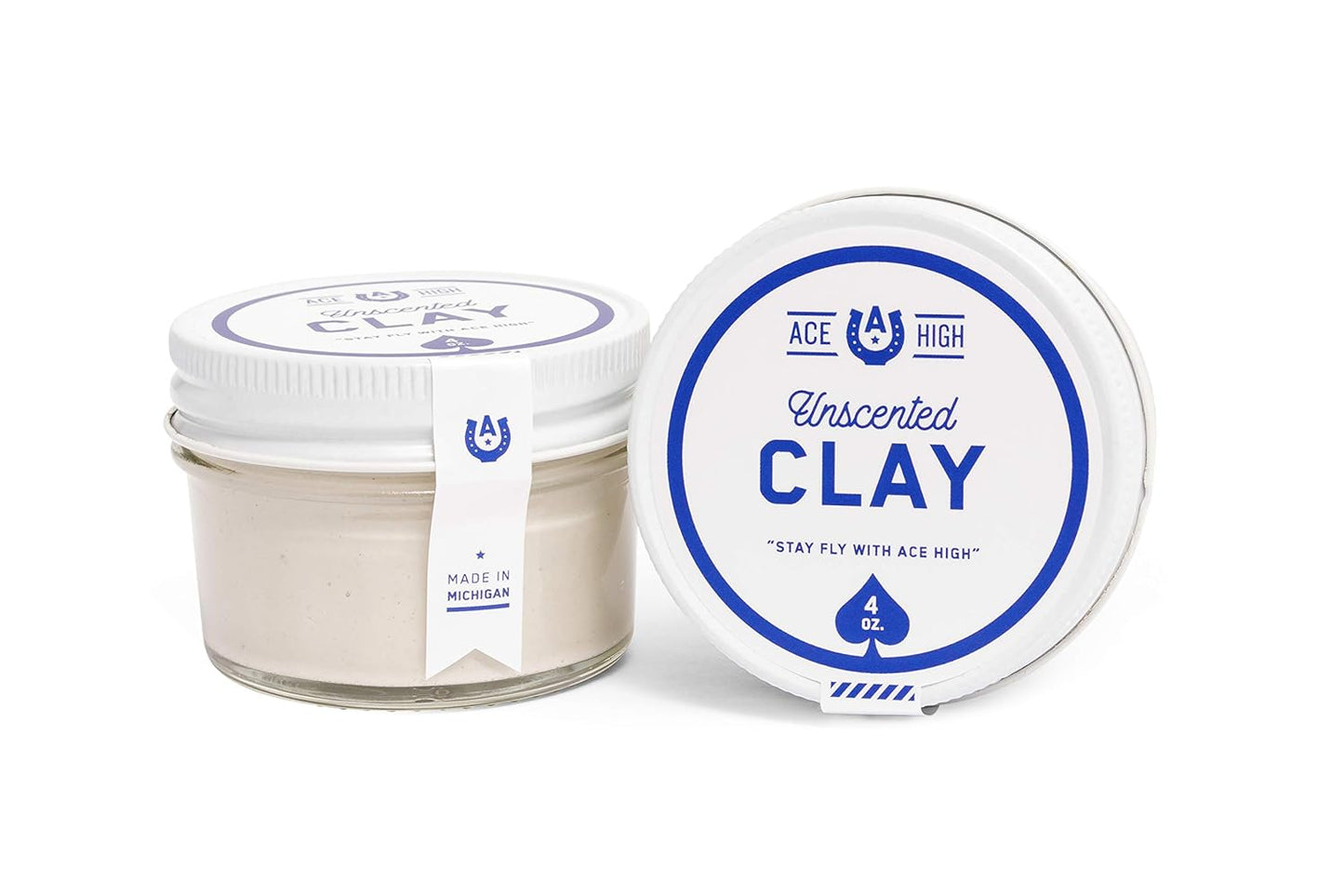 High Hold Hair Clay - Unscented Styling Product for Texture & Thickness | 4oz Satin to Matte Finish