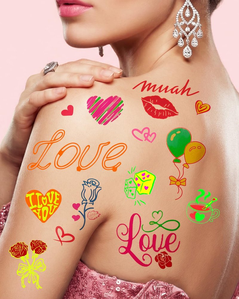 Bachelorette Temporary Tattoos - 75 Waterproof Heart & Cupid Designs | Bridal Shower & Party Favors
