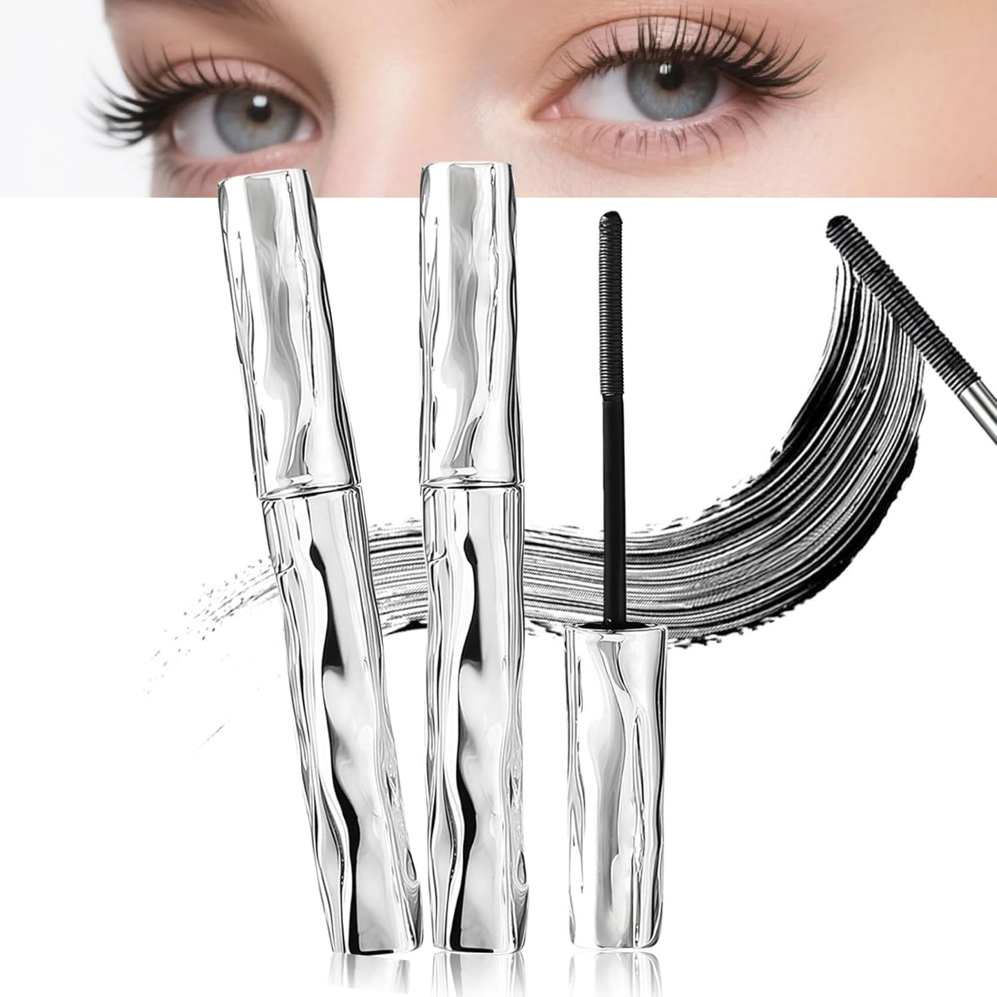 Eyelash Primer - Waterproof Tubular Fiber Mascara for Curling | Black, Perfect for Mature Skin