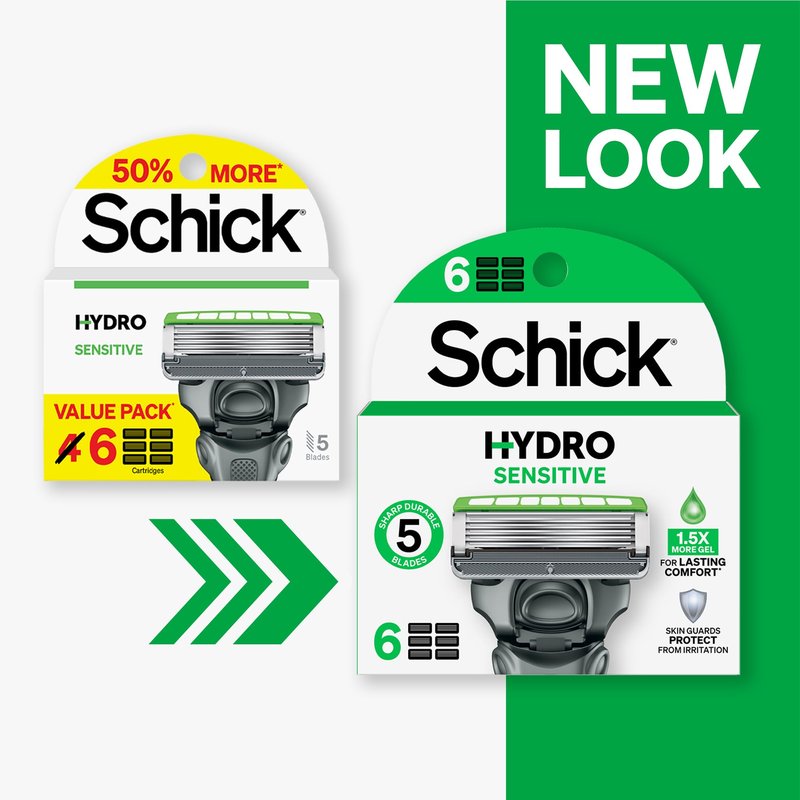 Schick Hydro Sensitive Razor Blades Refills, 6ct