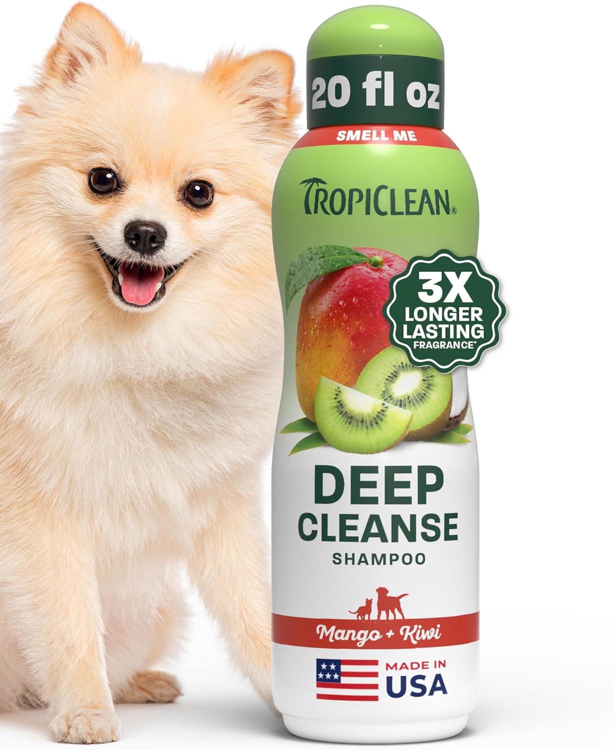 TropiClean 2-in-1 Dog Shampoo & Conditioner - Moisturizing Papaya Scent | Puppy & Cat Safe, 20oz