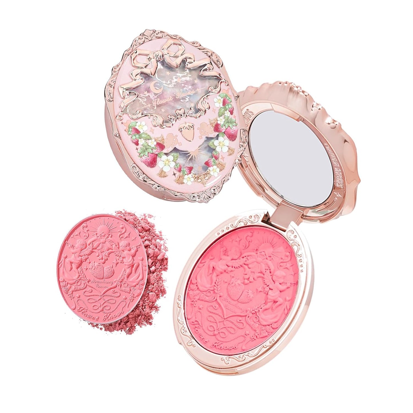 Strawberry Rococo Blush - Rose Pink Matte Powder for Cheeks | Buildable & Blendable 0.17 Oz