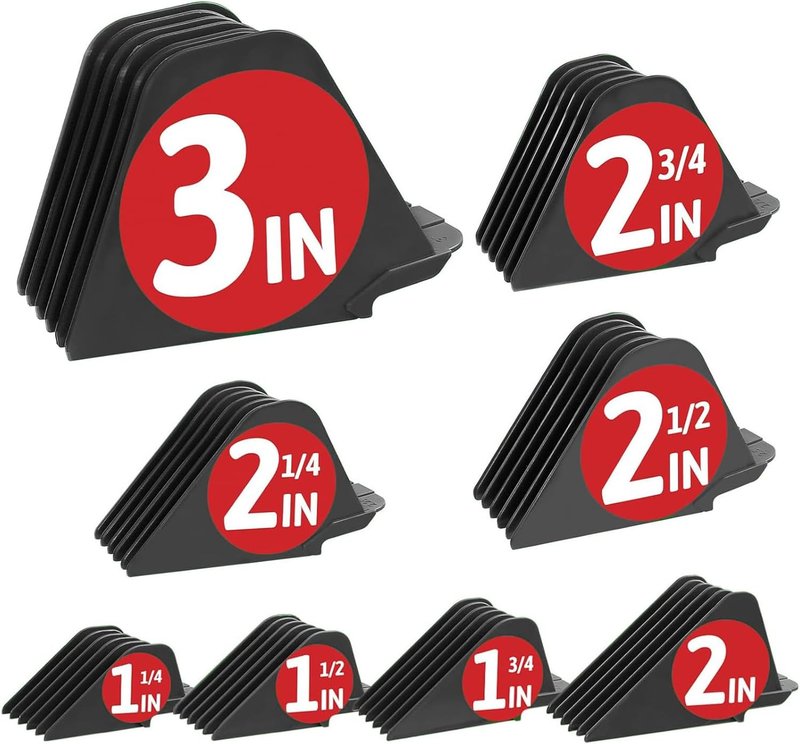 3 Inch Hair Clipper Guards - Premium Guide Combs for Wahl Clippers | 8 Cutting Lengths (1.25-3 Inch, Dark Gray)