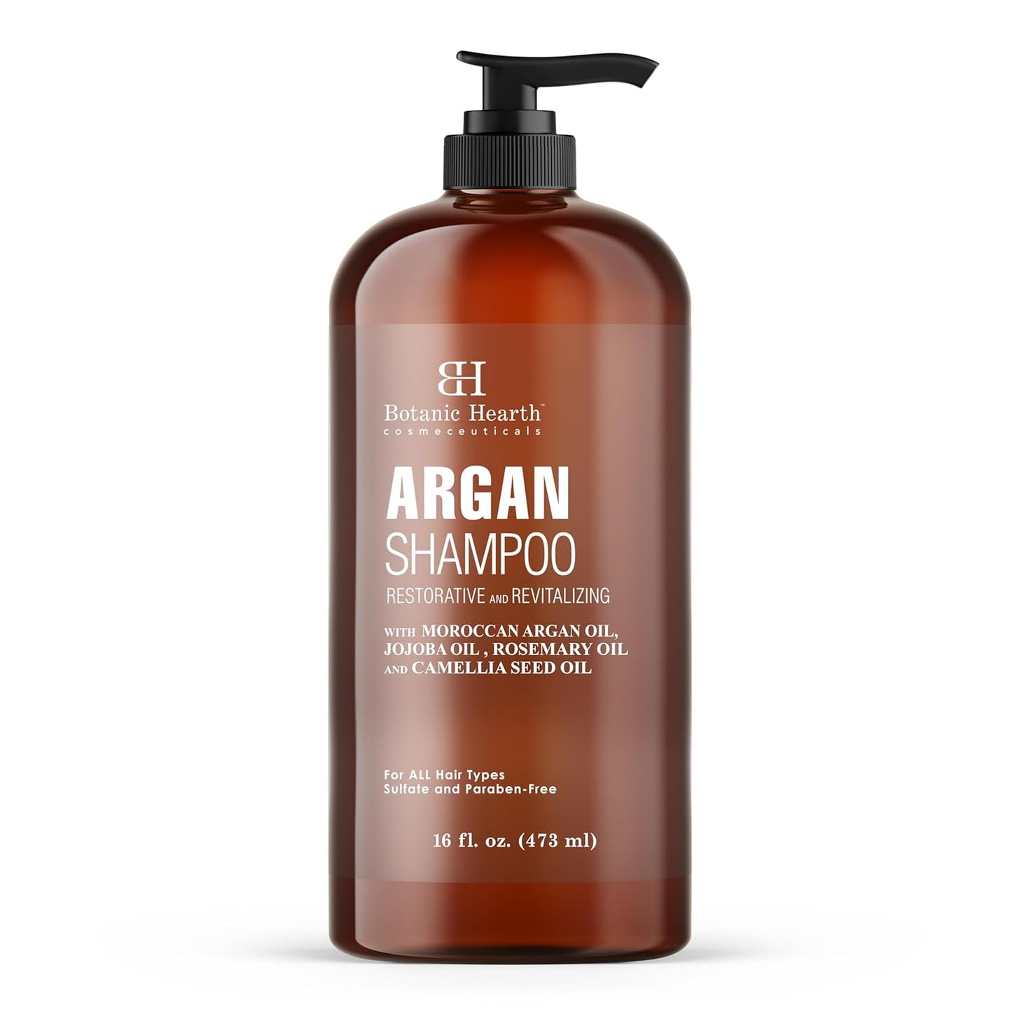 Botanic Hearth Argan Shampoo - Hydrating & Volumizing Formula for All Hair Types | 16 fl oz