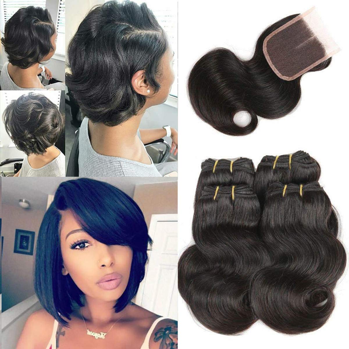 Curly Bundles Human Hair - 3C/4A Kinky Texture | 50g Jerry Curly Short Weave for Black Women