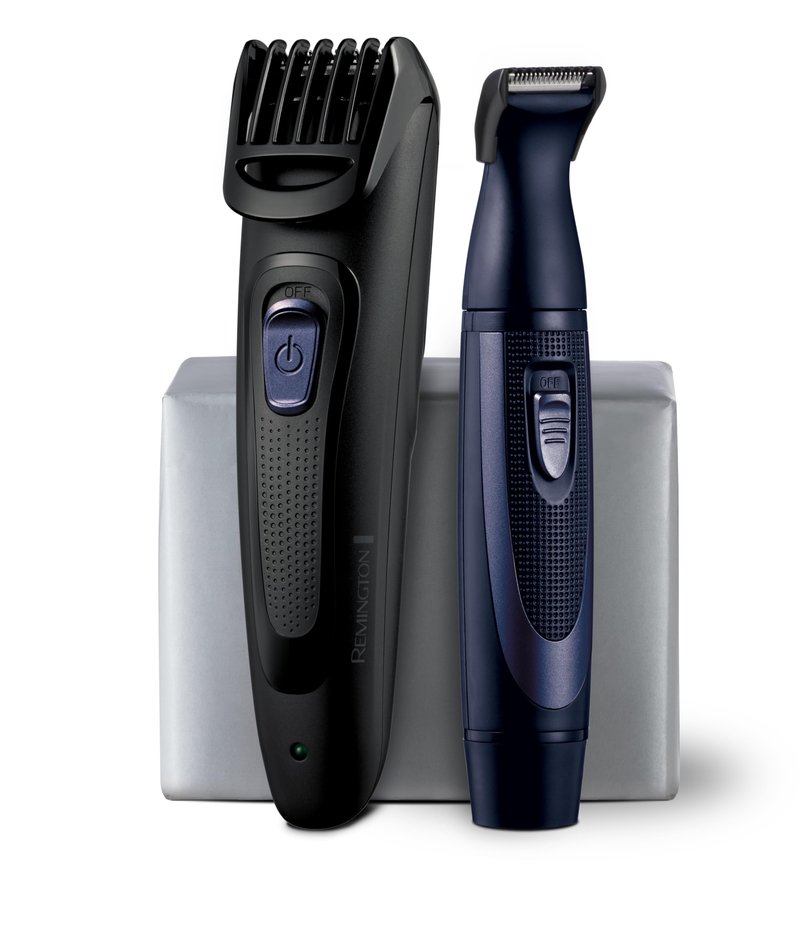 Remington Rechargeable Beard Trimmer Kit for Mustaches, Nose Hair, and Light Detailing and Grooming with Bonus Battery Nose Trimmer