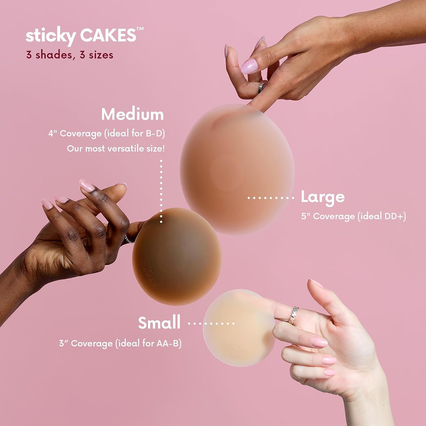 Sticky Circle Nipple Covers for Women - Adhesive-Free Comfort & Perfect Fit | CAKES Body®