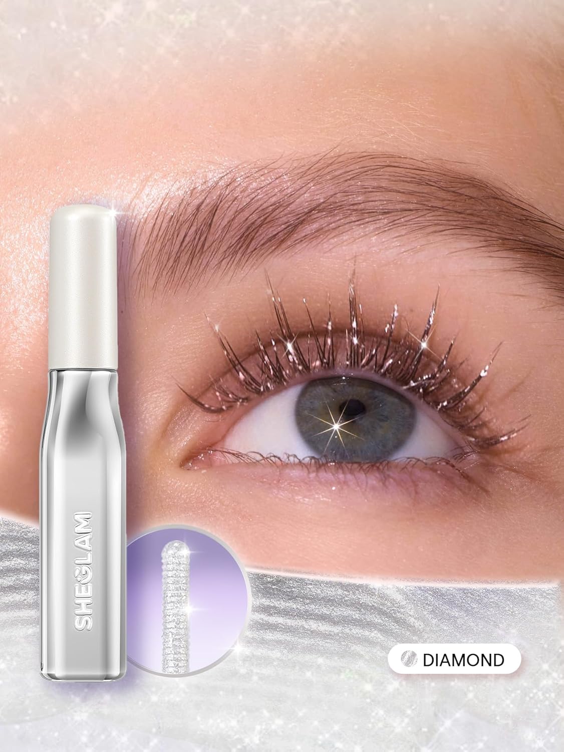 Crystal Gaze Glitter Mascara - High Shine Waterproof Formula for Long-Lasting Glam | Perfect for All-Day Wear