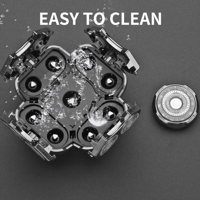 9 Blades Head Shaver Men's Electric Shaver Replacement Heads Universal Replacement Blade Head Electric Razor for Men (9D Silvery)