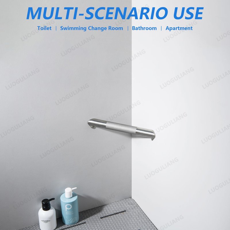 LUOGULIANG Shower Foot Rest for Shaving Legs, Wall Mounted Shower Foot Ledge, Antislip Stainless Steel Bar Foot Ledge for Bathroom, Brushed Nickel
