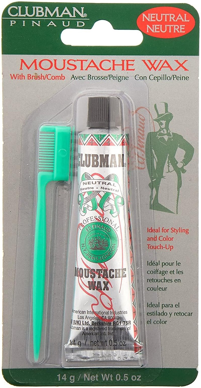 Clubman Moustache Wax Neutral 0.50 oz (Pack of 10)