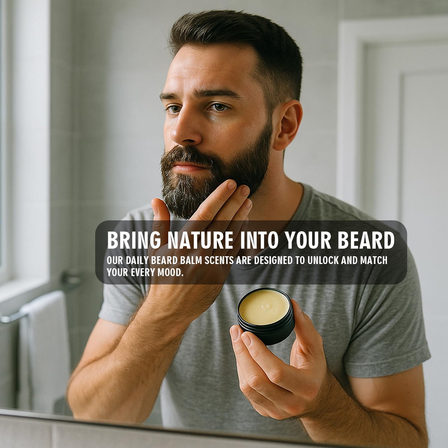 FEBOTE 4X Concentration Biotin Beard Balm for Men – Natural Men's Grooming Butter with Castor, Shea & Jojoba Oil – Softens, Conditions & Styles – Non-Greasy Beard Growth Conditioner – 2 oz (Citrus)