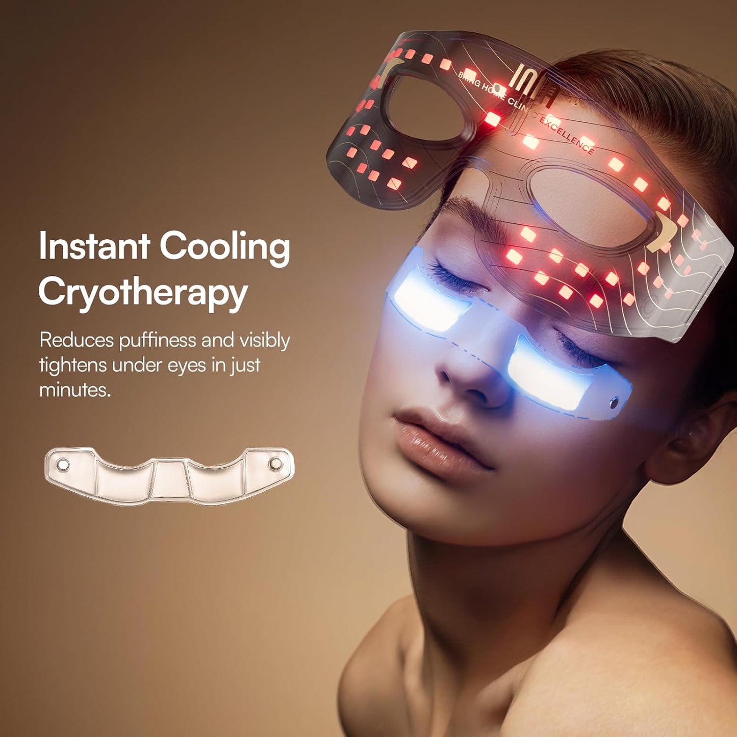 Red Light Therapy Eye Mask - Under Eye Treatment for Dark Circles, Wrinkles & Crow's Feet | Rejuvenating Skincare Device