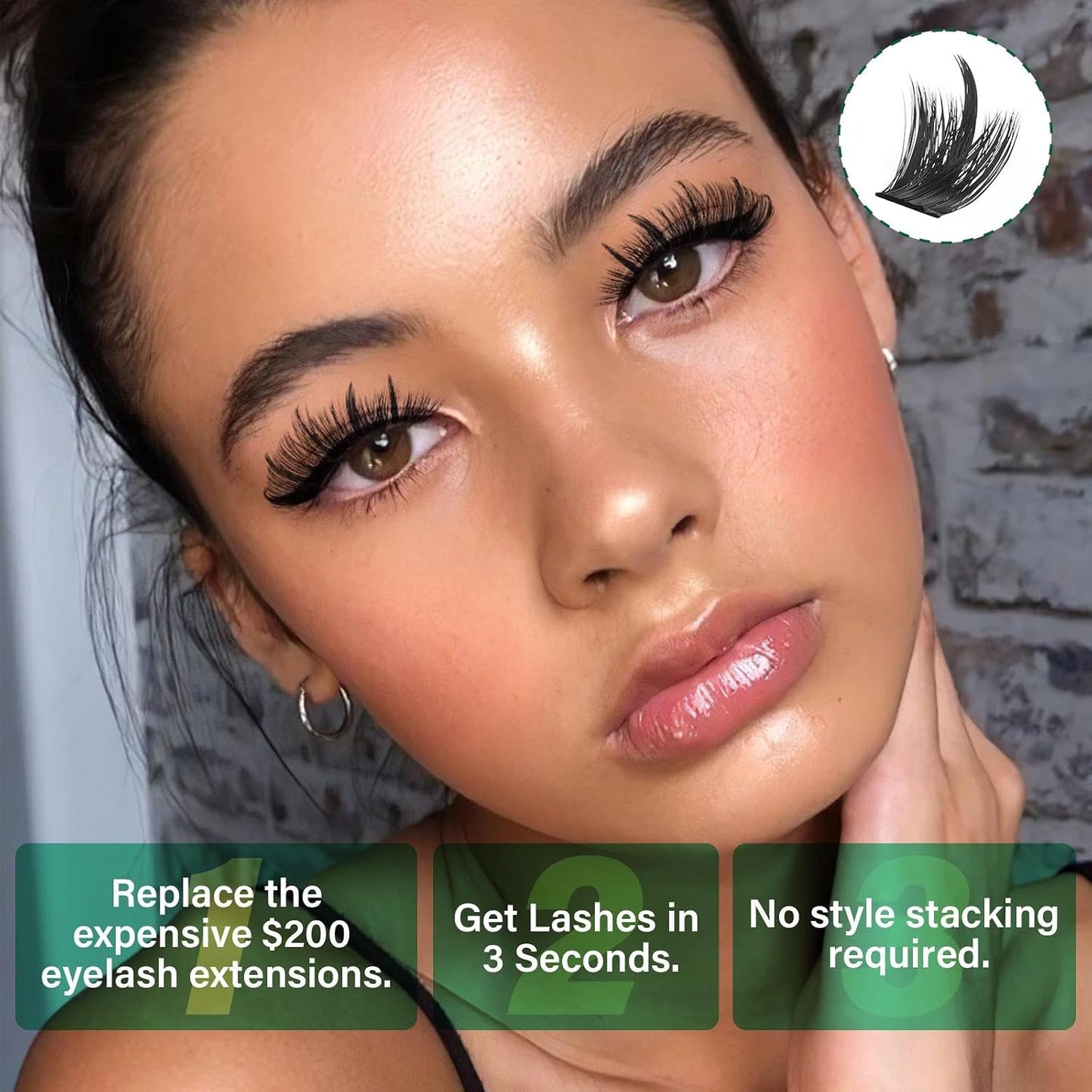 Manga Lash Clusters Kit - 200D Wet Look Anime Lashes | 12-20mm Wispy Fluffy Individual Lashes for Cosplay & Daily Makeup