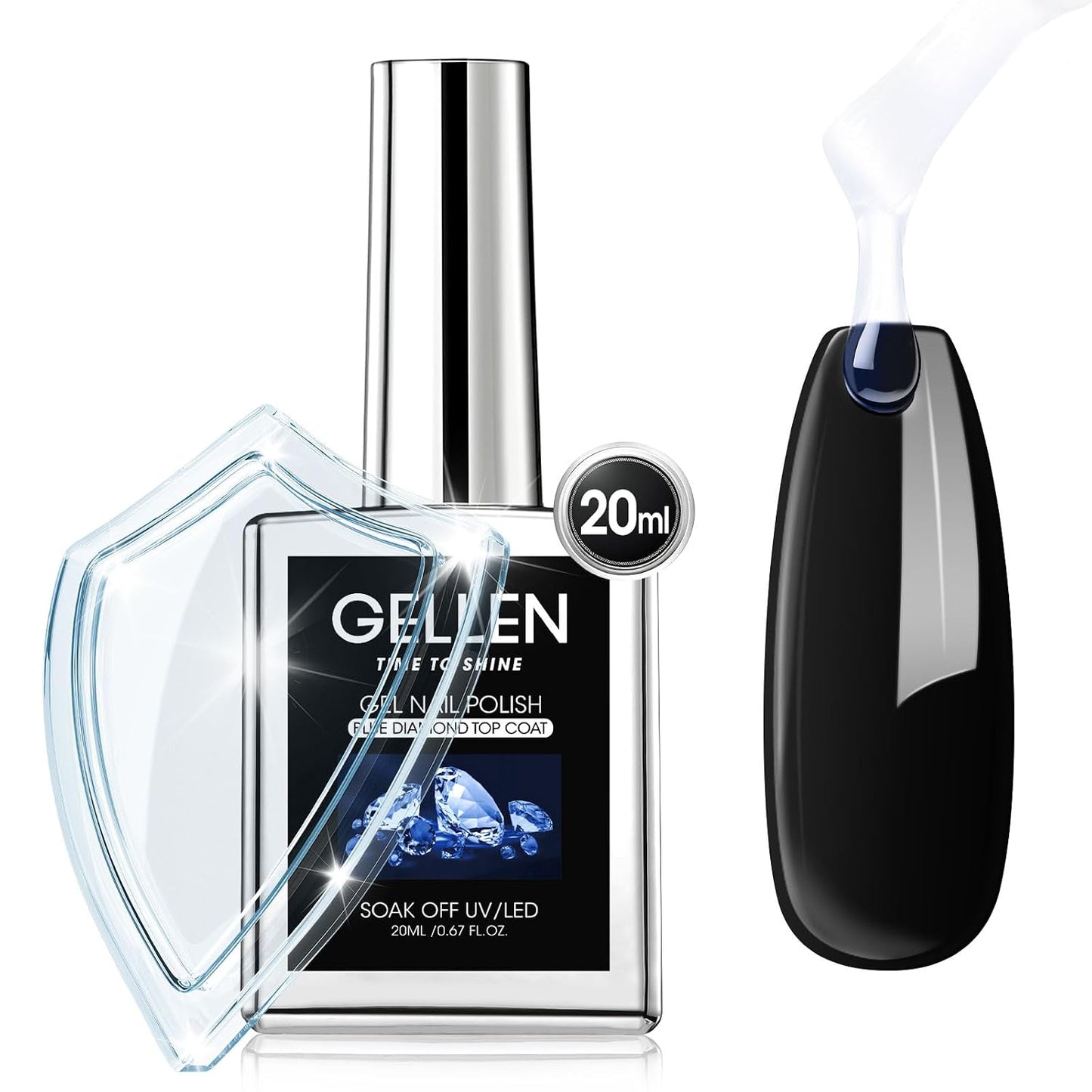 Gellen Gel Nail Glue - Strong Adhesive for False Nail Tips | 15ml Acid-Free Dehydrator