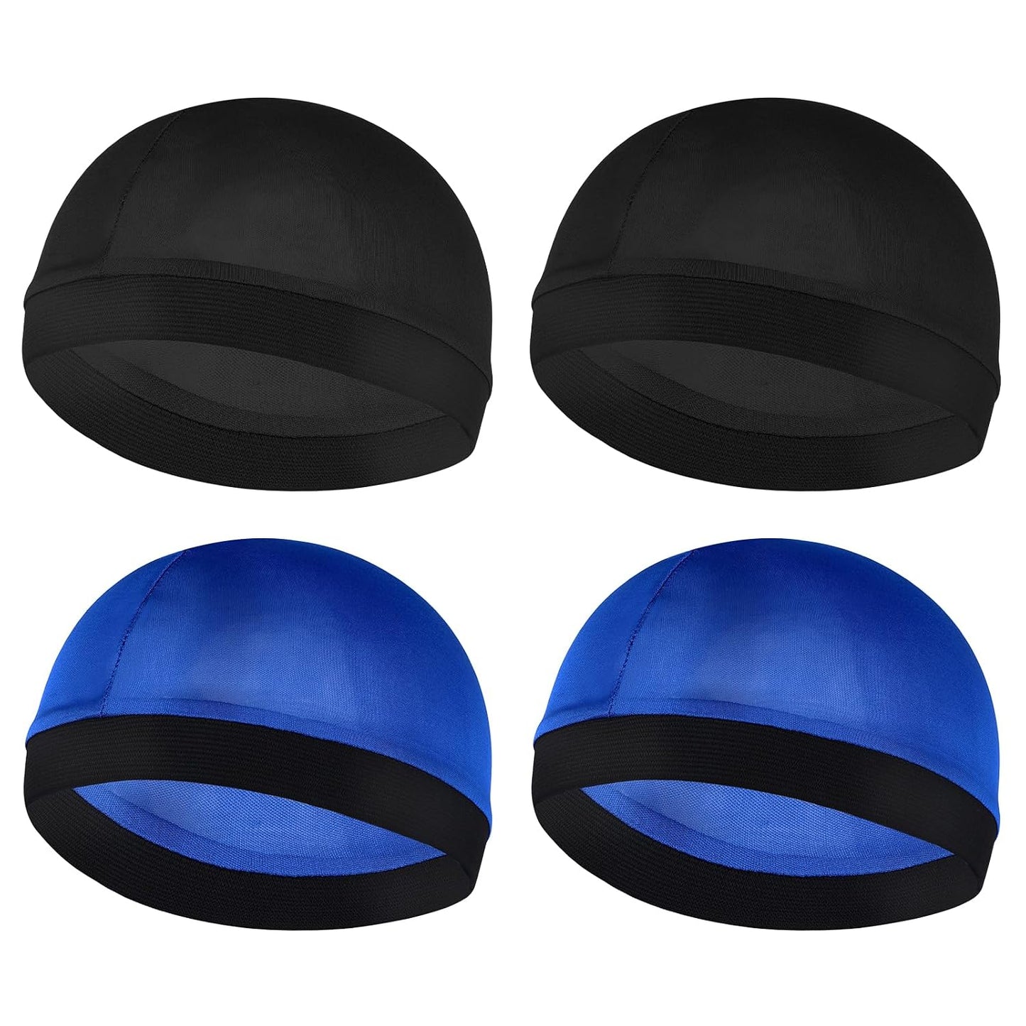 Silky Hair Bonnet for Men - Satin Wave Cap with Elastic Band | Black 360 540 720 Waves