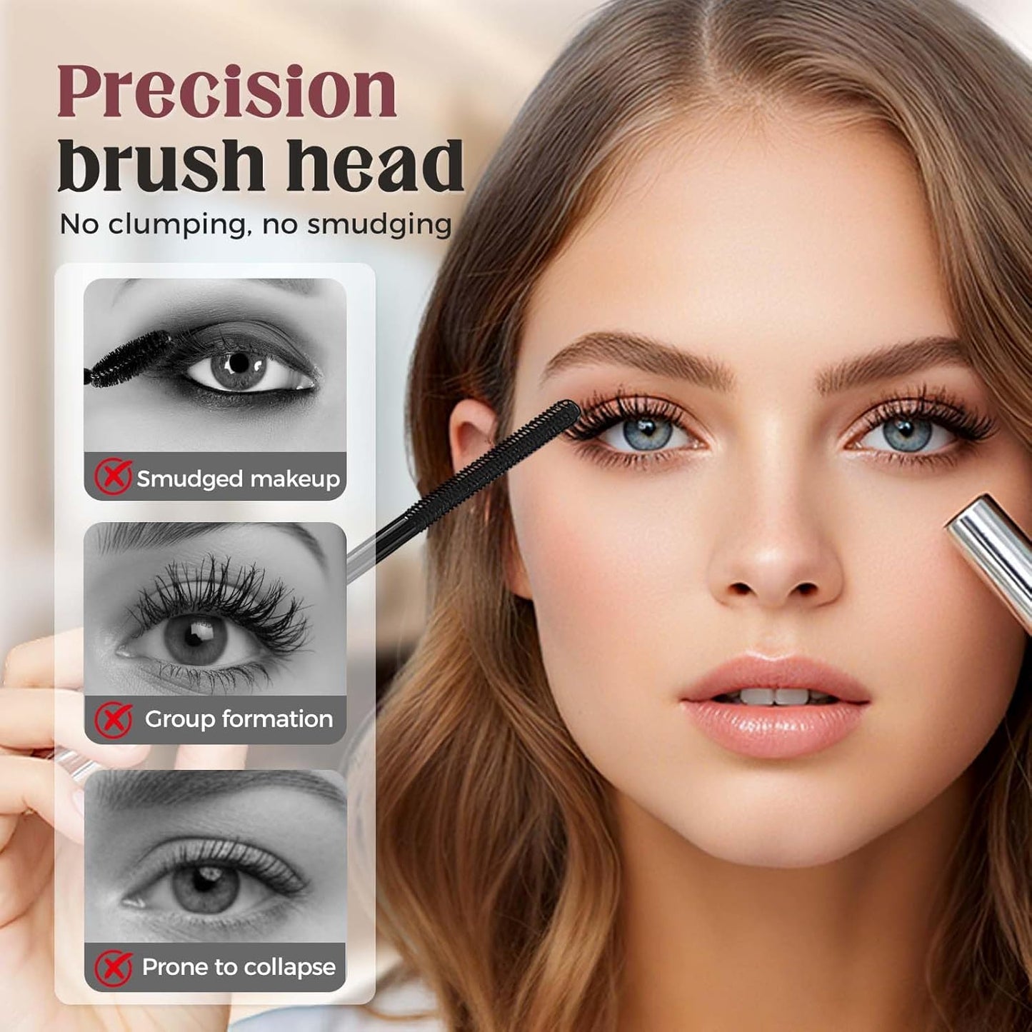Mature Women's Mascara - Volume & Length for Thinning Lashes | Waterproof Long Wear in Black
