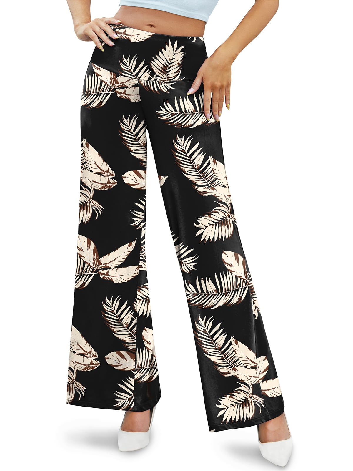Arolina Palazzo Pants for Women Wide Leg Flowy Pants Casual Comfy High Waist Summer Pants
