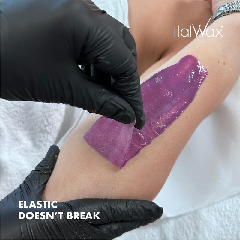 Italwax Classic Line Plum Hard Wax Beads 2.2 lb (1 kg) – Long Setting Stripless Wax for Beginners & Large Areas – Made in Italy