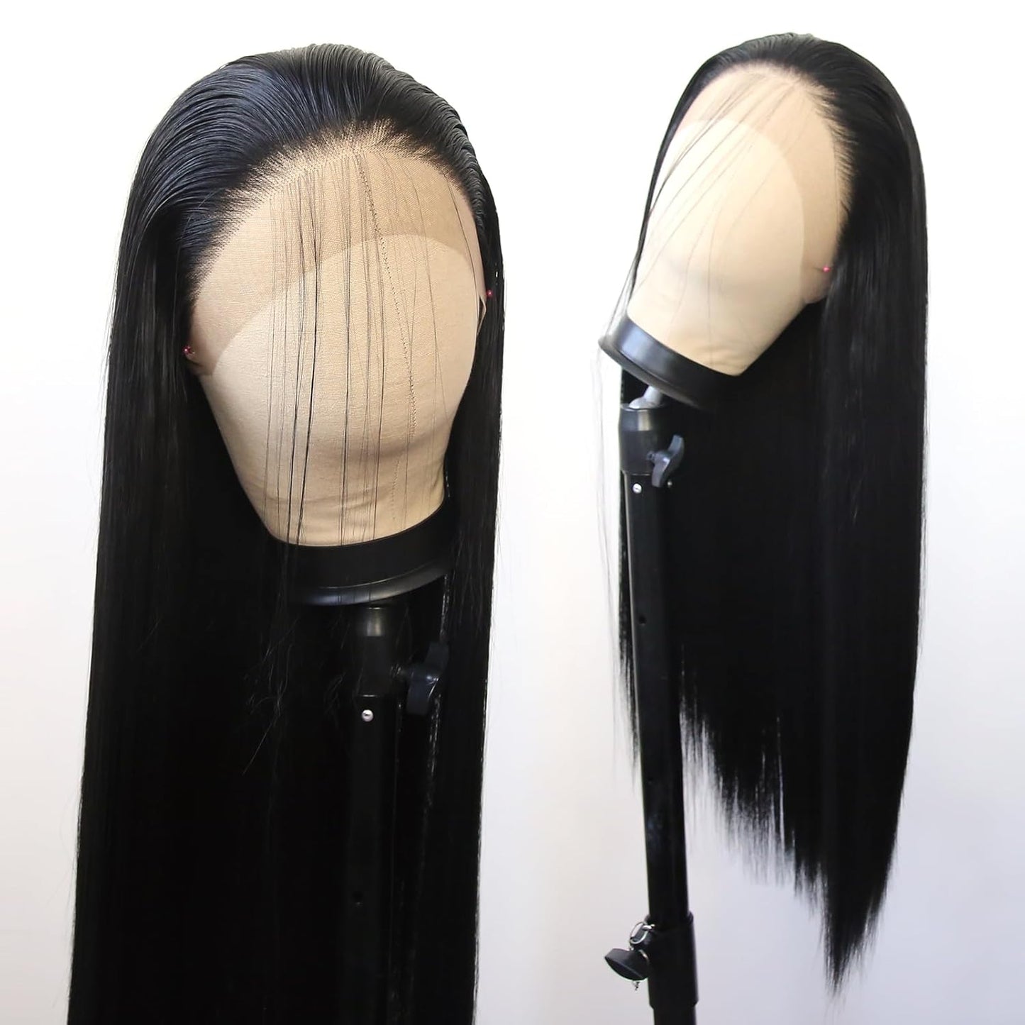 99J Burgundy Lace Front Wig - Long Straight Synthetic Hair, Pre-Plucked Natural Hairline for Black Women | Heat Resistant Fiber, Daily Wear
