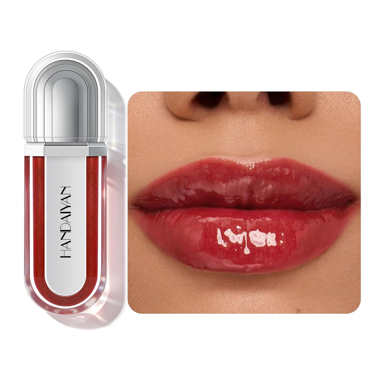 3D Hydra Lip Gloss - Plumping & Hydrating Non-Sticky Formula for Fuller Lips | Cherry Vinyl Shade
