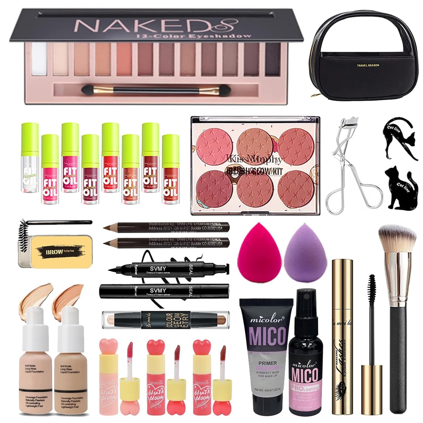 Full Makeup Kit for Women - All-in-One Makeup Set with Eyeshadow, Foundation, Lipsticks & More | Perfect Gift for Beginners & Teens