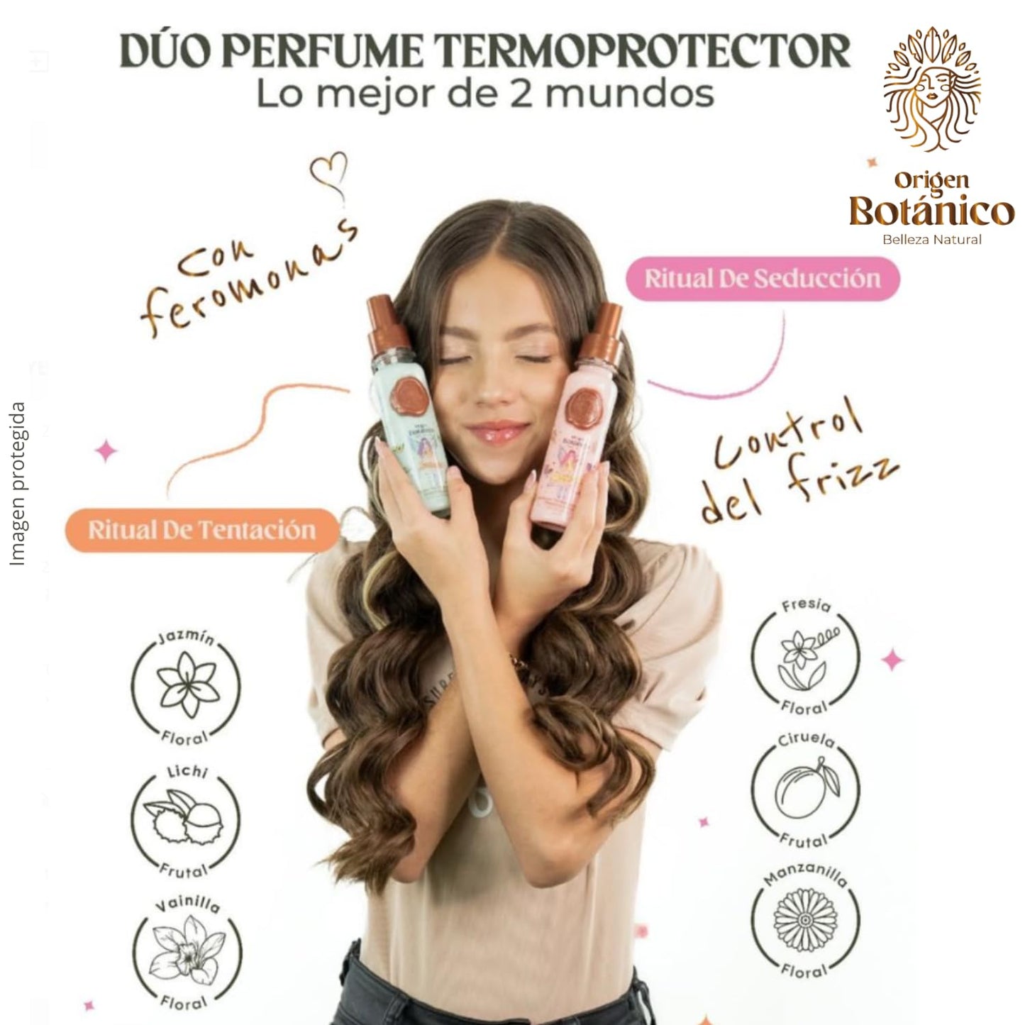 Hair Perfume | Leave-In Conditioner Spray with Frizz Control & UV Protection - 120ML Floral & Fruity Scent