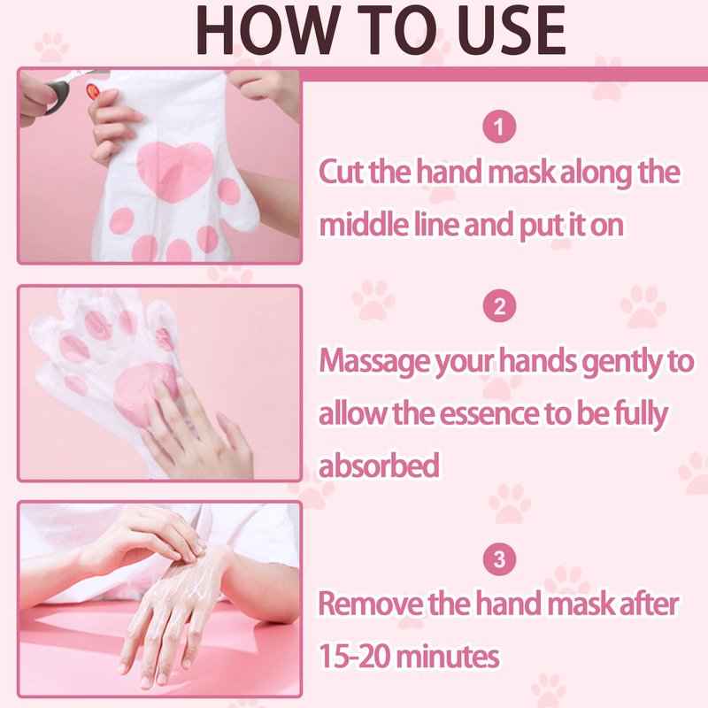 6PCS Hand Masks,Hydrating Hand Masks Moisturizing Gloves Overnight for Dry Cracked Hands,Daily Hand Care Hand Masks Gift Set for Women and Men A