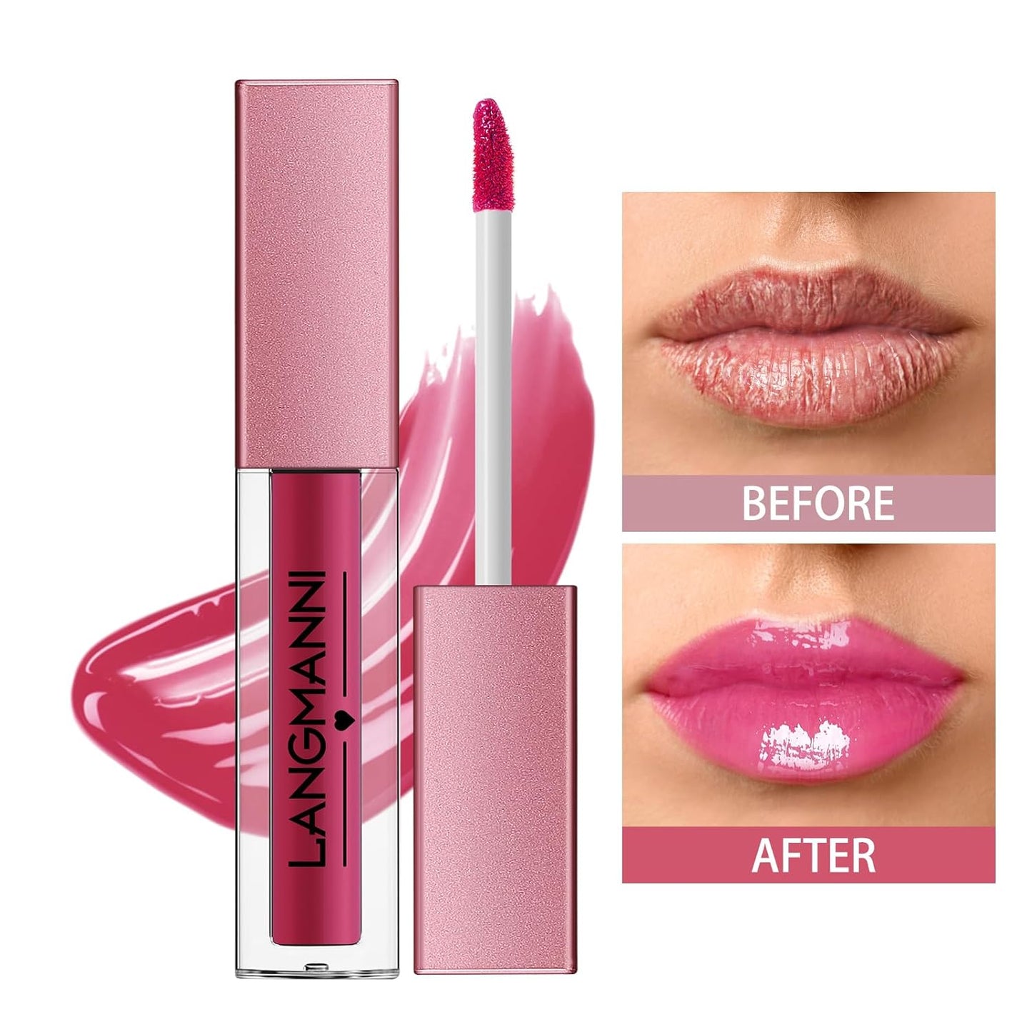 LANGMANNI Lip Gloss Collection - 12 Pcs Shiny Smooth Liquid Lip Stains | Rich Colors for Makeup Enthusiasts