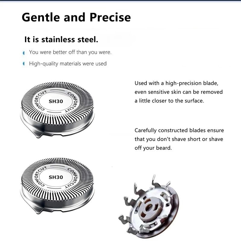 3000 Blades Compatible with Norelco 3000 Replacement Heads,sh30 Compatible with Philips Norelco Series 3000, 2000, 1000 and S738,SH30 Replacement Heads Series 2000 Etc Mode 3 Pack