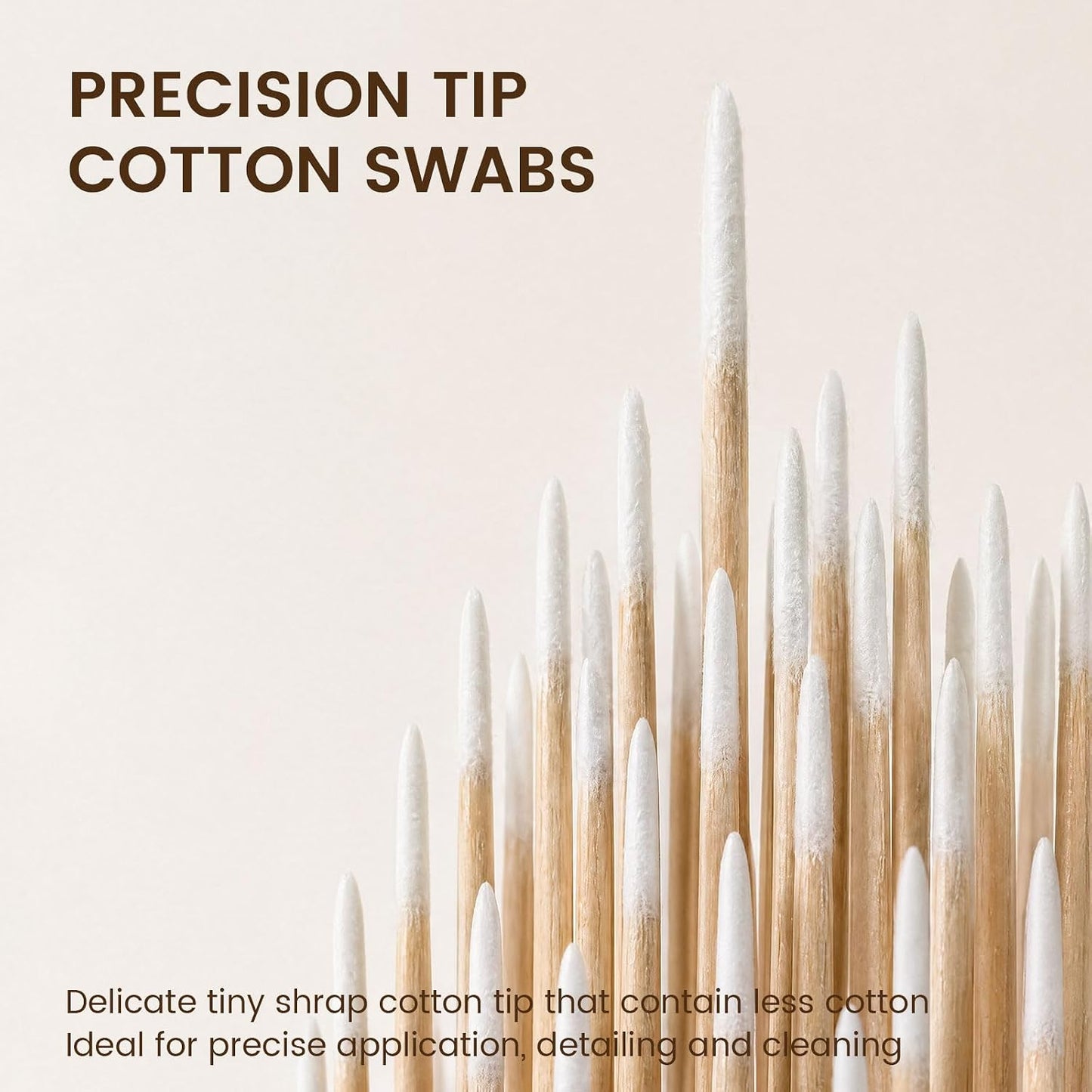 Micro Pointed Cotton Swabs - Mini Precision Tip for Makeup & Nails | 400PCS (4 Pack of 100)