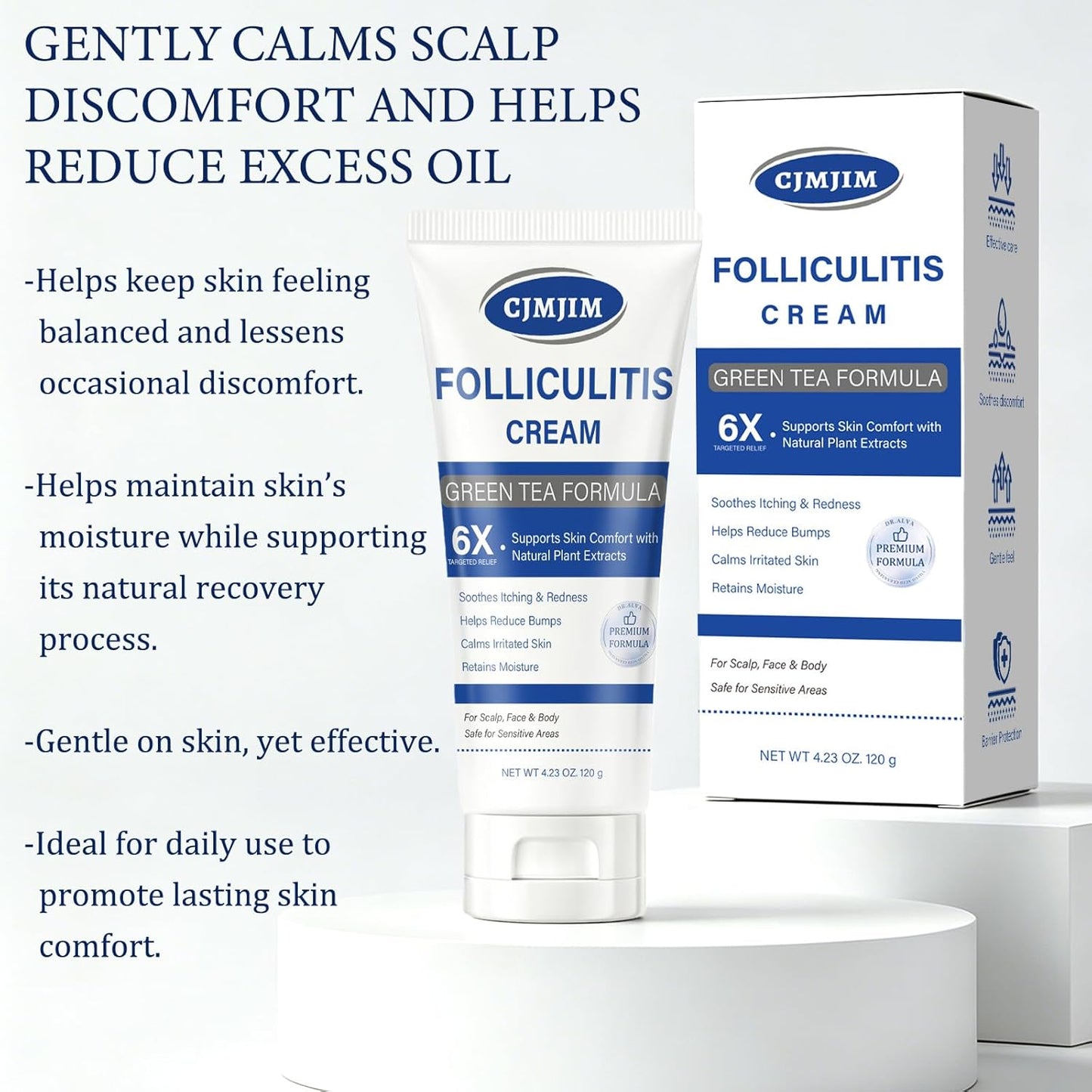 Folliculitis Care Cream - Soothing Formula for Razor Bumps & Ingrown Hairs | 120g
