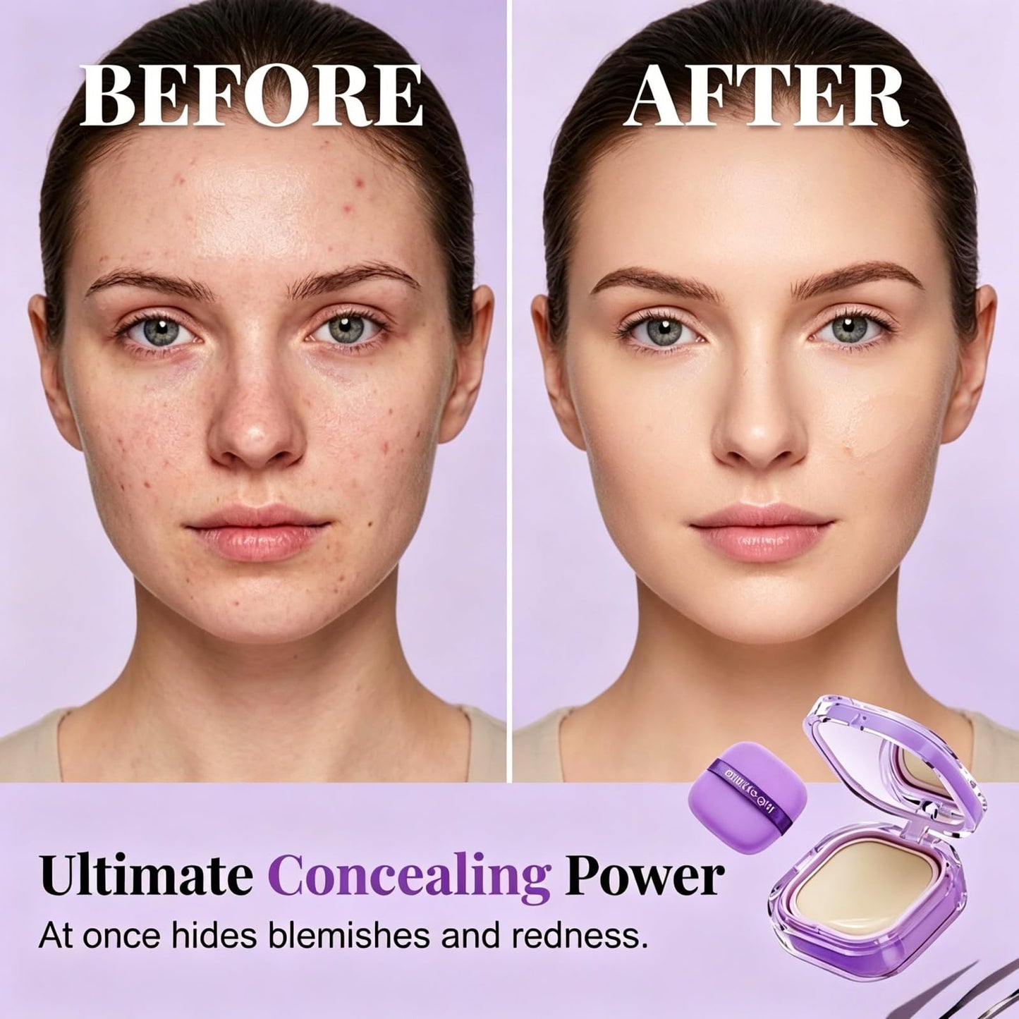 Minimell 2026 New 24h Long-Lasting Waterproof Matte Finish, Full Coverage Creamy Foundation, High-Coverage Formula Creates a Flawless Base; All Skin Types.