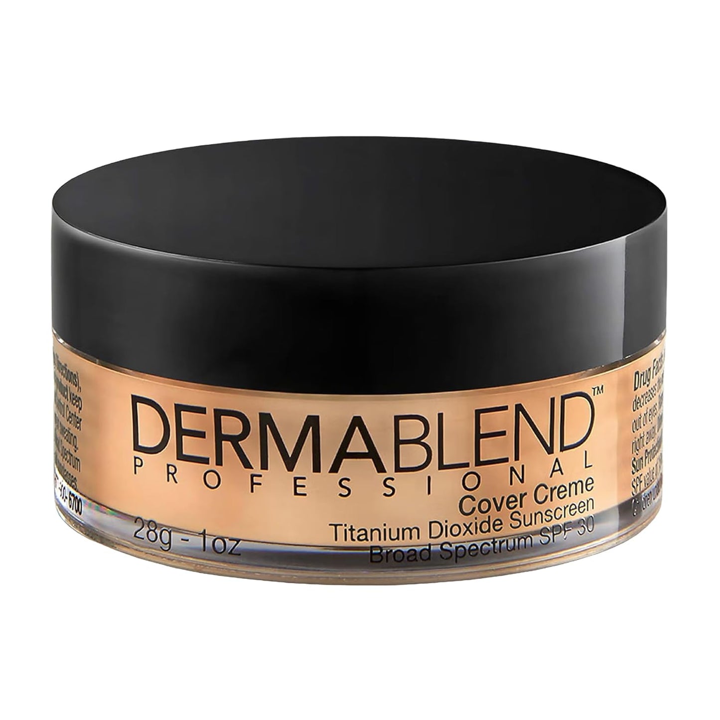Dermablend Cover Crème Full Coverage Foundation - Hydrating Cream Concealer for Dark Circles & Blemishes | SPF 30, 1 OZ