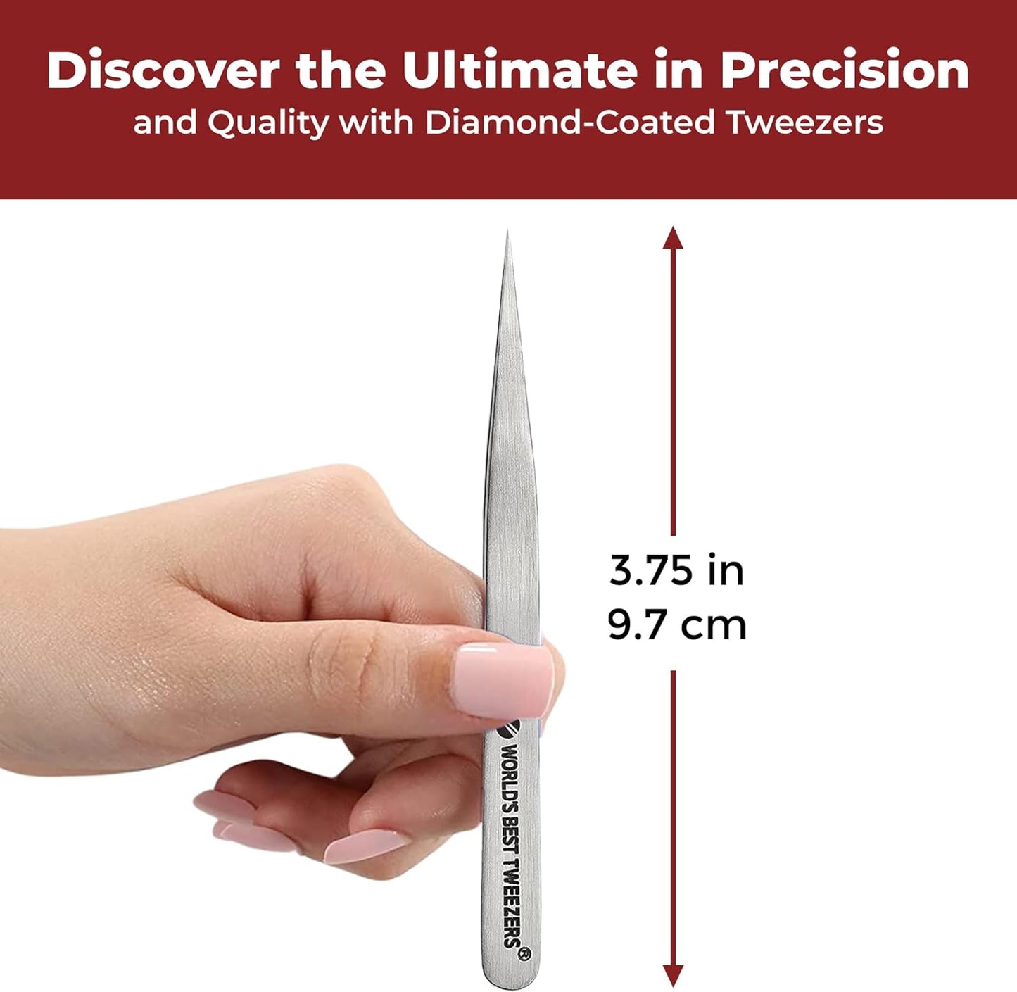 Diamond Tip Splinter Tweezers - Precision Grip for Professional Use | Ideal for Fine Hair Removal